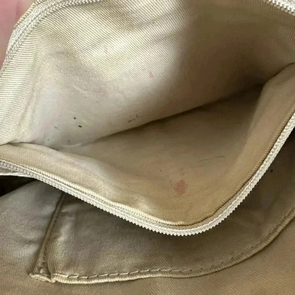 Fossil Coated Canvas Leather Sadie Crossbody Bag Bone White Brown - Picture 12 of 13